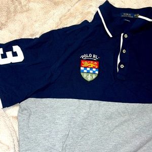 XXL color block polo shirt